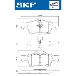 Brake Pad Set VKBP80430A SKF VKBP 80430 A OE Ref 581011KA00