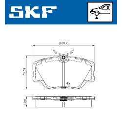 Brake Pad Set VKBP80431 SKF VKBP 80431 OE Ref 0004200720