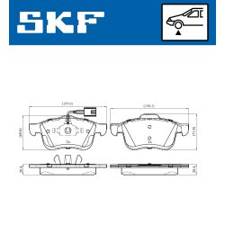 Brake Pad Set VKBP80432E SKF VKBP 80432 E OE Ref 77365796