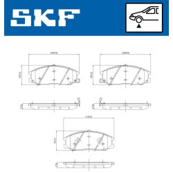 Brake Pad Set VKBP80436A SKF VKBP 80436 A OE Ref 48130090A2