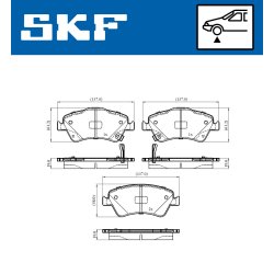 Brake Pad Set VKBP80437A SKF VKBP 80437 A OE Ref 0446502160