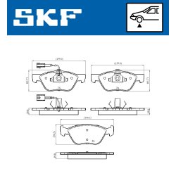 Brake Pad Set VKBP80438E SKF VKBP 80438 E OE Ref 6001073154