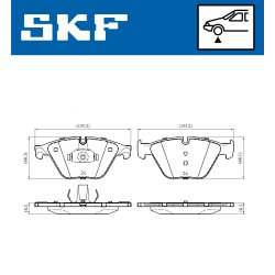 Brake Pad Set VKBP80444 SKF VKBP 80444 OE Ref 34112449266