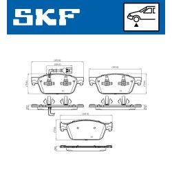 Brake Pad Set VKBP80445E SKF VKBP 80445 E OE Ref 7E0698151 SKF