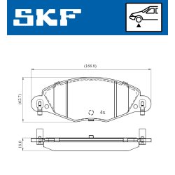 Brake Pad Set VKBP80447E SKF VKBP 80447 E OE Ref 425216 SKF
