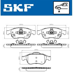 Brake Pad Set VKBP80448A SKF VKBP 80448 A OE Ref 77367213