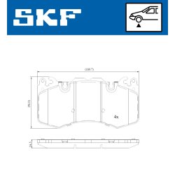 Brake Pad Set VKBP80449 SKF VKBP 80449 OE Ref AH422K021CA