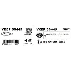 Brake Pad Set VKBP80449 SKF VKBP 80449 OE Ref AH422K021CA SKF