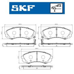 Brake Pad Set VKBP80454A SKF VKBP 80454 A OE Ref 581014DA00