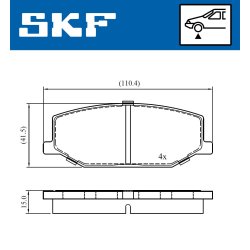 Brake Pad Set VKBP80457 SKF VKBP 80457 OE Ref 1A013323Z