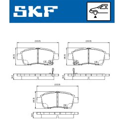 Brake Pad Set VKBP80459A SKF VKBP 80459 A OE Ref 0446552030 SKF