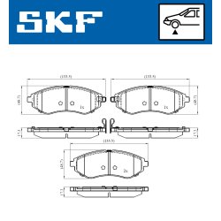 Brake Pad Set VKBP80460A SKF VKBP 80460 A OE Ref 94566892