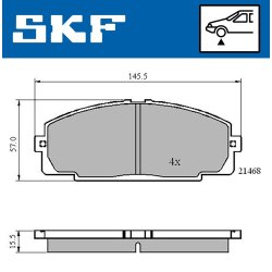 Brake Pad Set VKBP80462 SKF VKBP 80462 OE Ref 0446525040