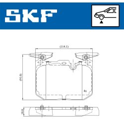 Brake Pad Set VKBP80467 SKF VKBP 80467 OE Ref 34106799805