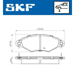 Brake Pad Set VKBP80470 SKF VKBP 80470 OE Ref 425191 SKF