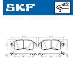 Brake Pad Set VKBP80478A SKF VKBP 80478 A OE Ref DAY43328ZA