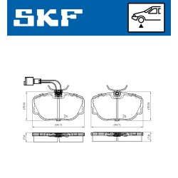 Brake Pad Set VKBP80480E SKF VKBP 80480 E OE Ref 34111154442