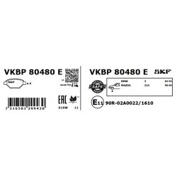 Brake Pad Set VKBP80480E SKF VKBP 80480 E OE Ref 34111154442 SKF