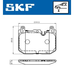 Brake Pad Set VKBP80481 SKF VKBP 80481 OE Ref 34106860020