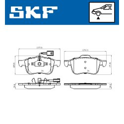 Brake Pad Set VKBP80487E SKF VKBP 80487 E OE Ref 77365354