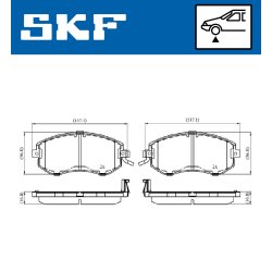 Brake Pad Set VKBP80488A SKF VKBP 80488 A OE Ref 26296AJ02A SKF