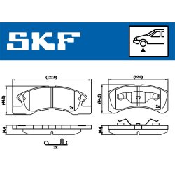 Brake Pad Set VKBP80490A SKF VKBP 80490 A OE Ref 04465B2030 SKF