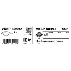 Brake Pad Set VKBP80492 SKF VKBP 80492 OE Ref 410601F025 SKF
