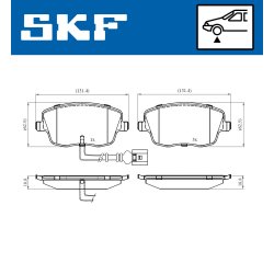 Brake Pad Set VKBP80494E SKF VKBP 80494 E OE Ref 6Q0698151C