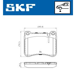 Brake Pad Set VKBP80495 SKF VKBP 80495 OE Ref 0044205120