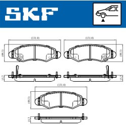 Brake Pad Set VKBP80500A SKF VKBP 80500 A OE Ref 9214835