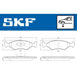 Brake Pad Set VKBP80504 SKF VKBP 80504 OE Ref 1039106