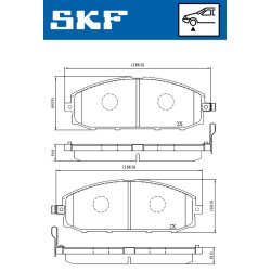 Brake Pad Set VKBP80509A SKF VKBP 80509 A OE Ref 41060VB290
