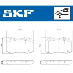 Brake Pad Set VKBP80513 SKF VKBP 80513 OE Ref 0034200520