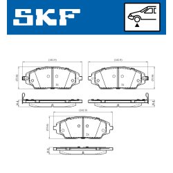 Brake Pad Set VKBP80515A SKF VKBP 80515 A OE Ref 95025848