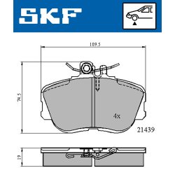 Brake Pad Set VKBP80516 SKF VKBP 80516 OE Ref 0024202120