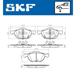 Brake Pad Set VKBP80518A SKF VKBP 80518 A OE Ref 45022SEAE00