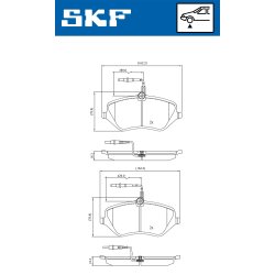 Brake Pad Set VKBP80519E SKF VKBP 80519 E OE Ref 1611334980