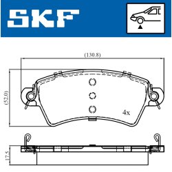 Brake Pad Set VKBP80525 SKF VKBP 80525 OE Ref 1617256080