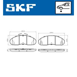 Brake Pad Set VKBP80526 SKF VKBP 80526 OE Ref 5001834527
