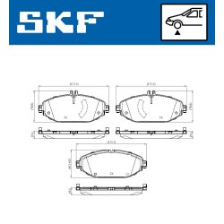 Brake Pad Set VKBP80530 SKF VKBP 80530 OE Ref 0004207302