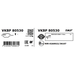 Brake Pad Set VKBP80530 SKF VKBP 80530 OE Ref 0004207302 SKF
