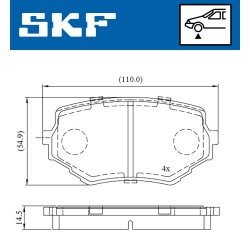 Brake Pad Set VKBP80531A SKF VKBP 80531 A OE Ref 5520065D00