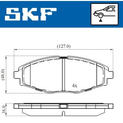 Brake Pad Set VKBP80532 SKF VKBP 80532 OE Ref 96288629