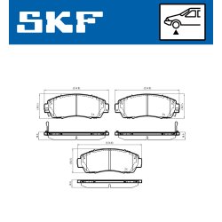 Brake Pad Set VKBP80533A SKF VKBP 80533 A OE Ref 45022SHJ415