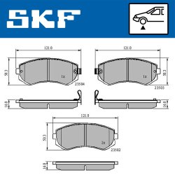 Brake Pad Set VKBP80535A SKF VKBP 80535 A OE Ref 410602N290
