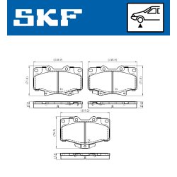 Brake Pad Set VKBP80537A SKF VKBP 80537 A OE Ref 0446535140