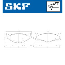 Brake Pad Set VKBP80539 SKF VKBP 80539 OE Ref 191698151G SKF