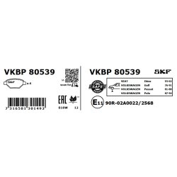 Brake Pad Set VKBP80539 SKF VKBP 80539 OE Ref 191698151G SKF