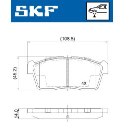 Brake Pad Set VKBP80542 SKF VKBP 80542 OE Ref 04465B1050