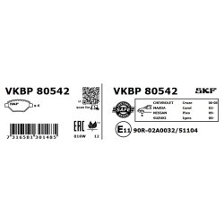 Brake Pad Set VKBP80542 SKF VKBP 80542 OE Ref 04465B1050 SKF